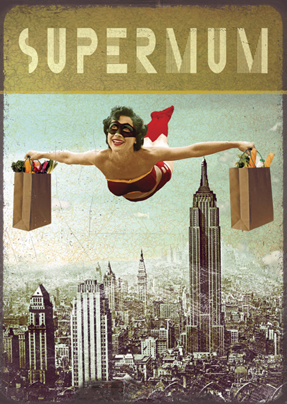 DH60 - Supermum Superhero Greeting Card by Max Hernn - Click Image to Close